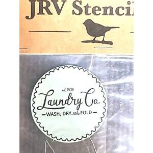 NEW JRV 15mil Reusable "Laundry Co." Stencil 17.5x9